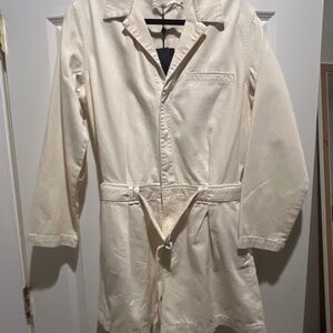 Rag and Bone Ecru Pleated Jumper